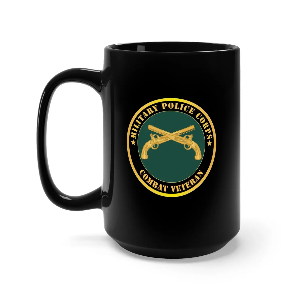 Black Mug 15Oz - Army - Military Police - Branch - Combat Veteran X 300 1