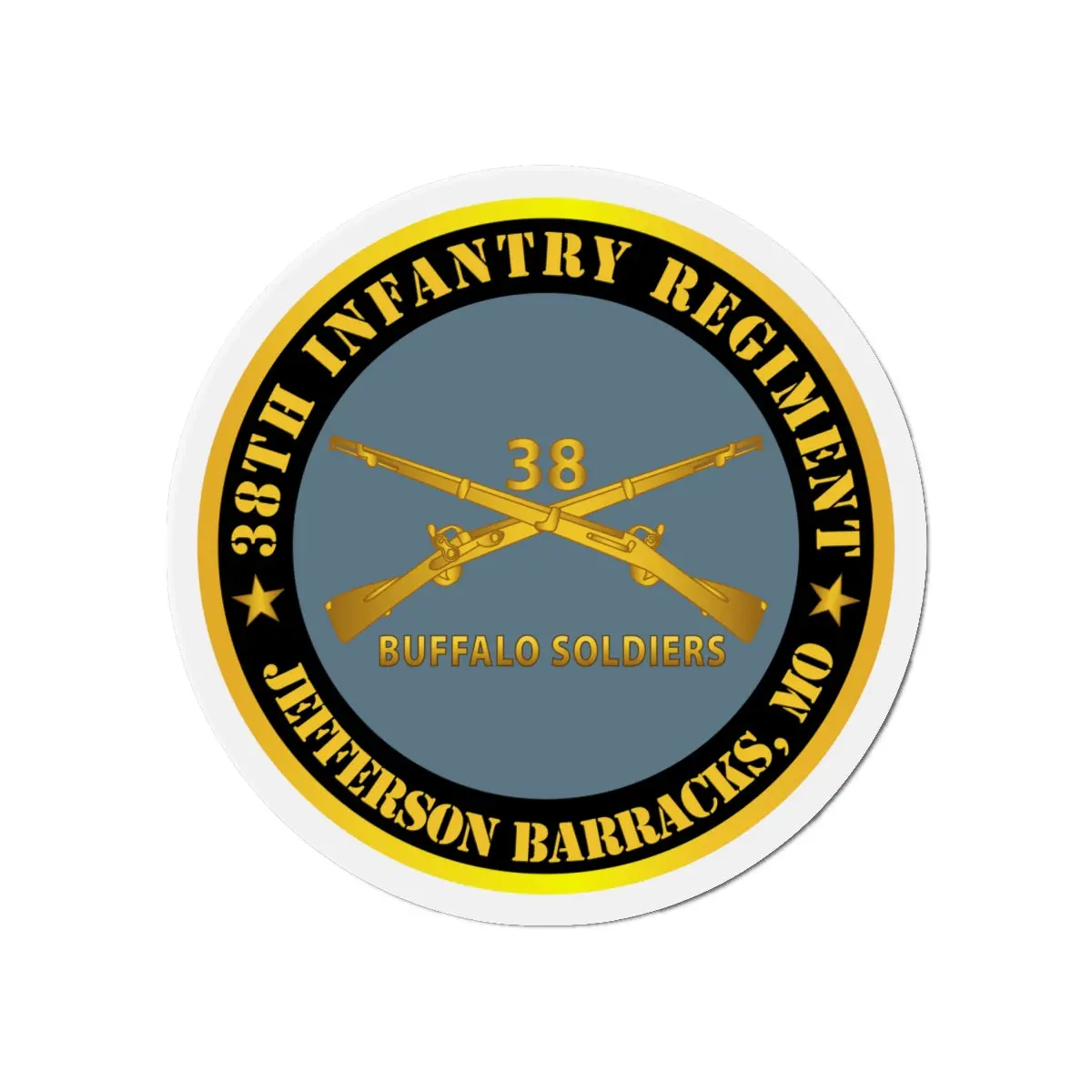 Die-Cut Magnets - 39Th Infantry Regiment - Buffalo Soldiers - Fort Clark, Tx W Inf Branch 2