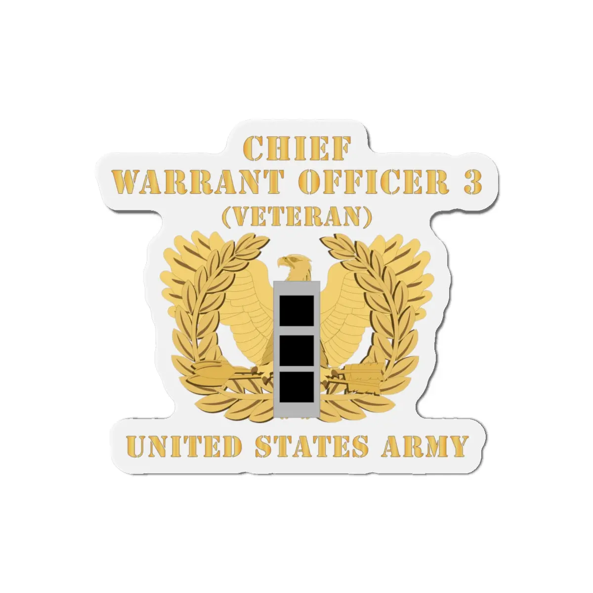Die-Cut Magnets -Ssi - Army - Chief Warrant Officer - Cw03 - Veteran - Flat - Eagle And Bar X 300 2