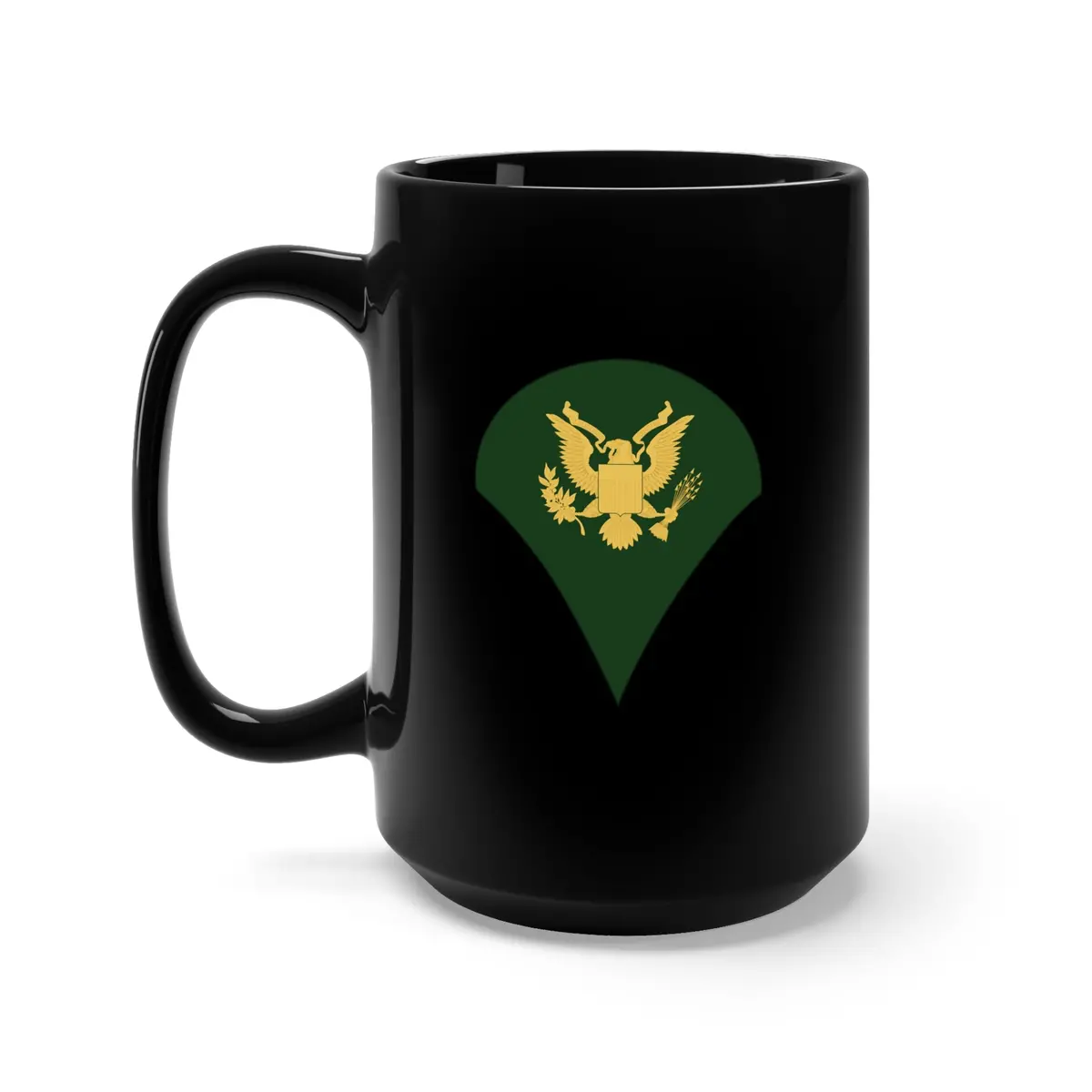 Black Mug 15Oz -Army - Specialist E-4 (Sp4 ) 1