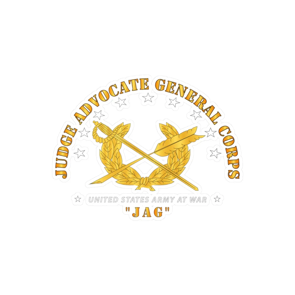Kiss-Cut Vinyl Decals - Army - Jag Branch 1