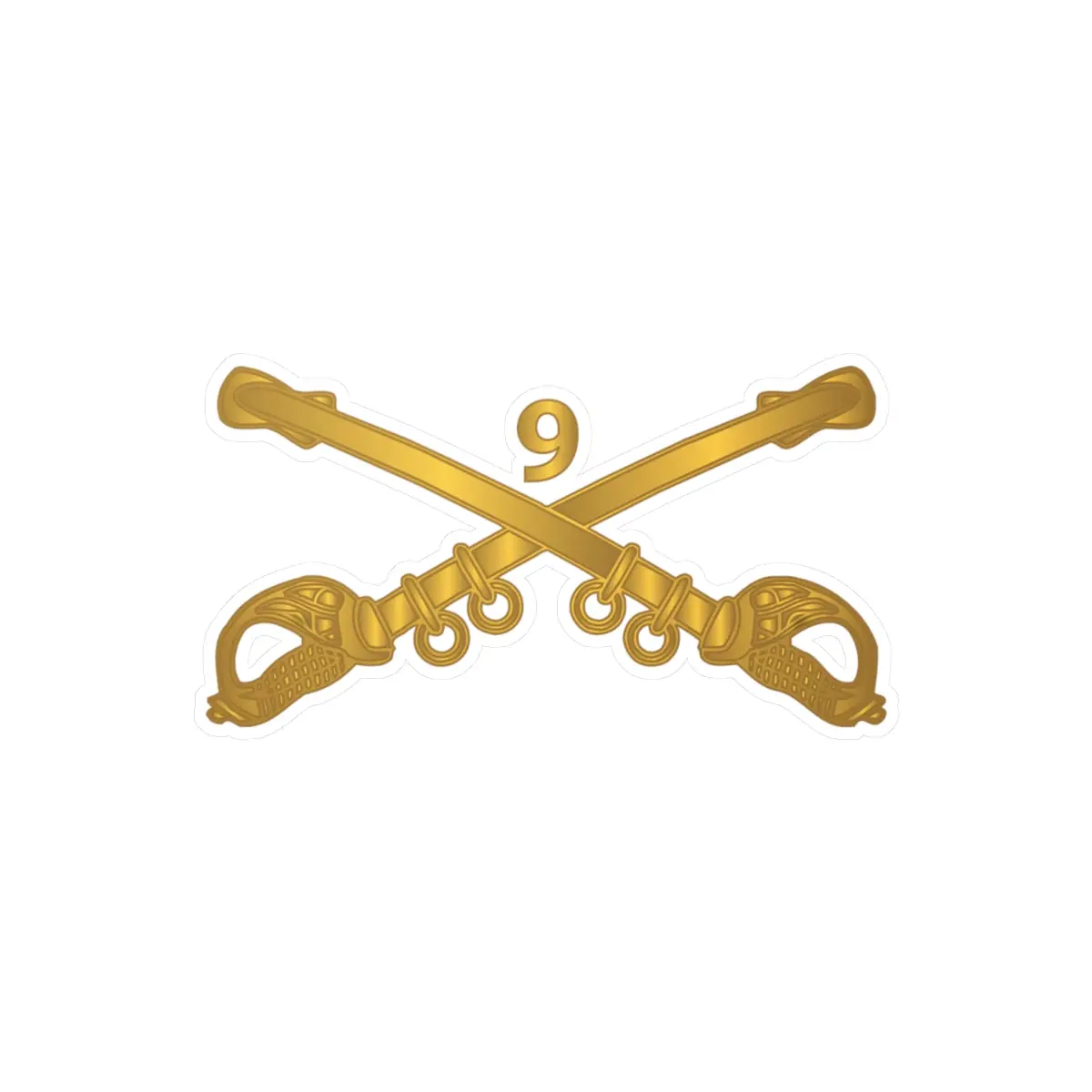 Kiss-Cut Vinyl Decals - Army - 9Th Cavalry Branch Wo Txt X 300 1