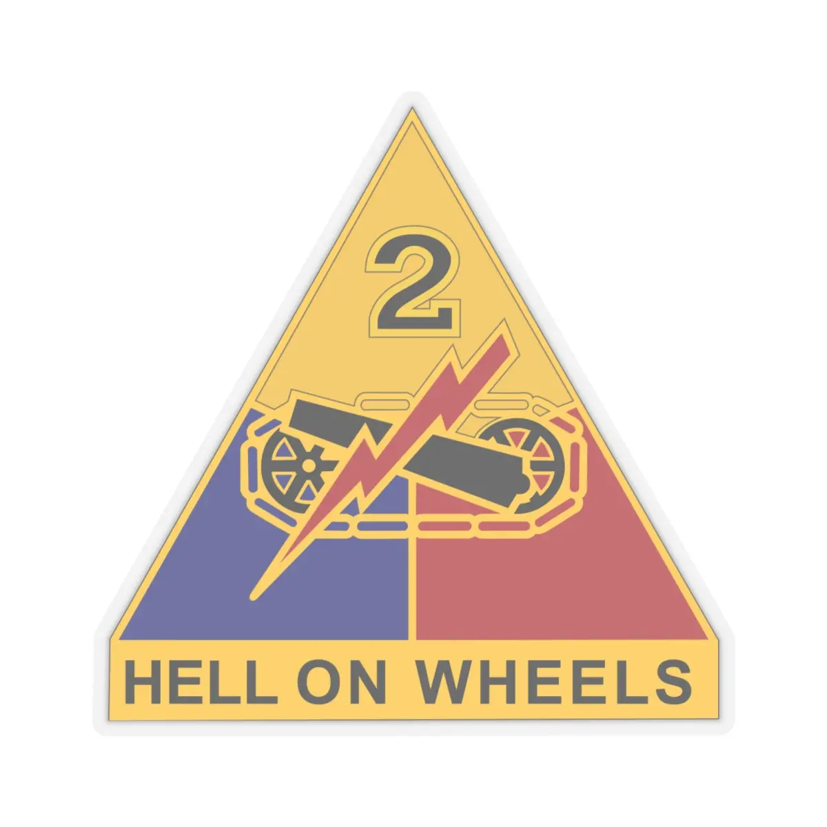 Kiss-Cut Stickers - Army - Dui - 2Nd Armored Division X 300 3