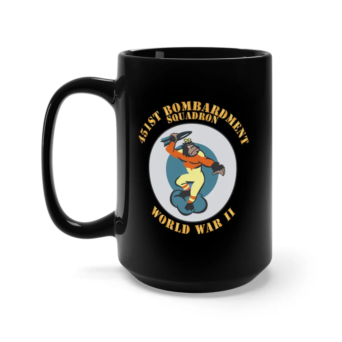 Black Mug 15Oz - Aac - 451St Bombardment Squadron - Wwii X 300 1
