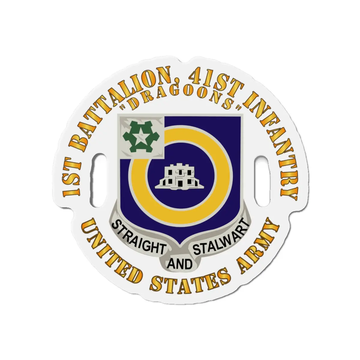 Die-Cut Magnets - Army - 1St Bn, 41St Infantry - Dui - Dragoons 2