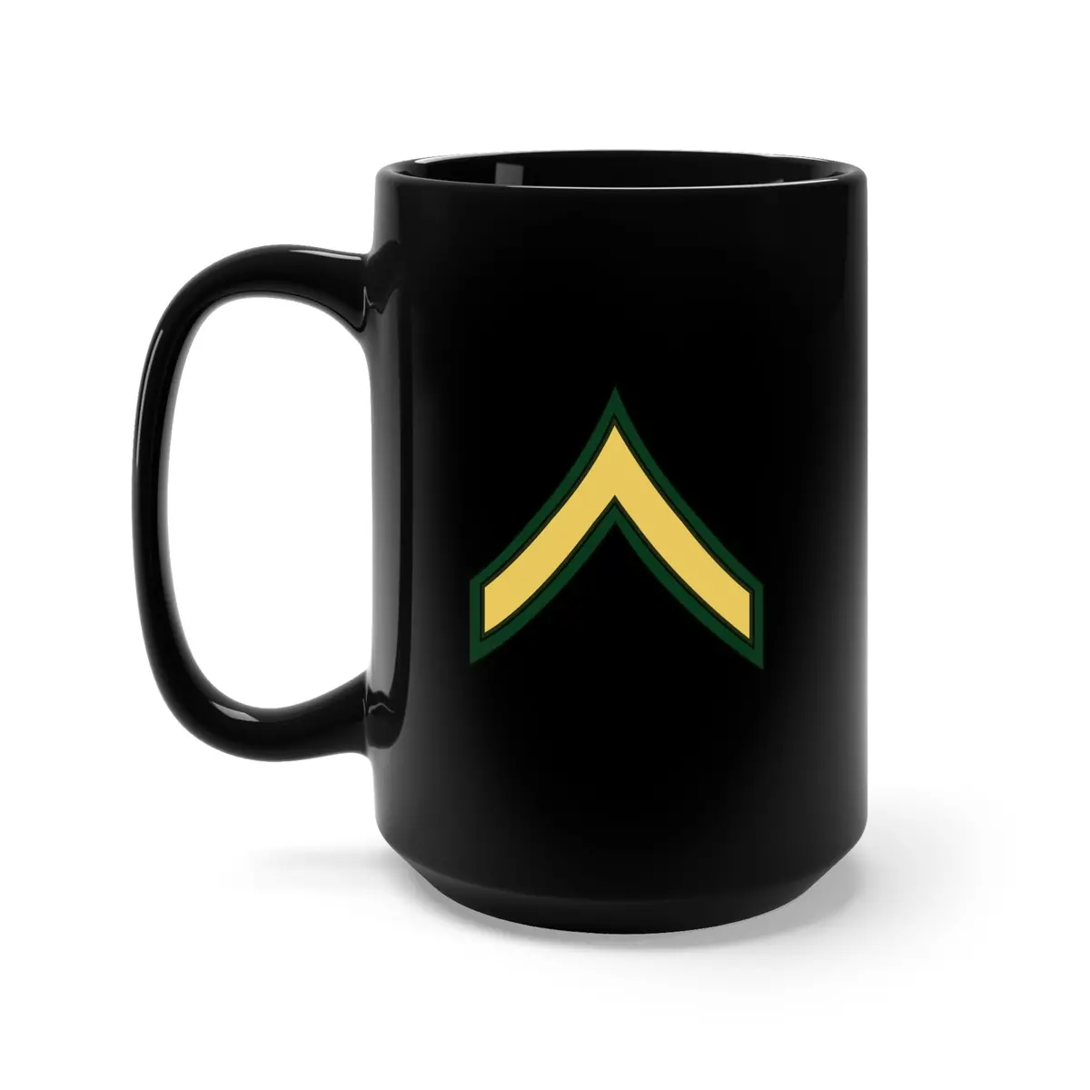 Black Mug 15Oz -Army - Private E-2 (Pv2) 1