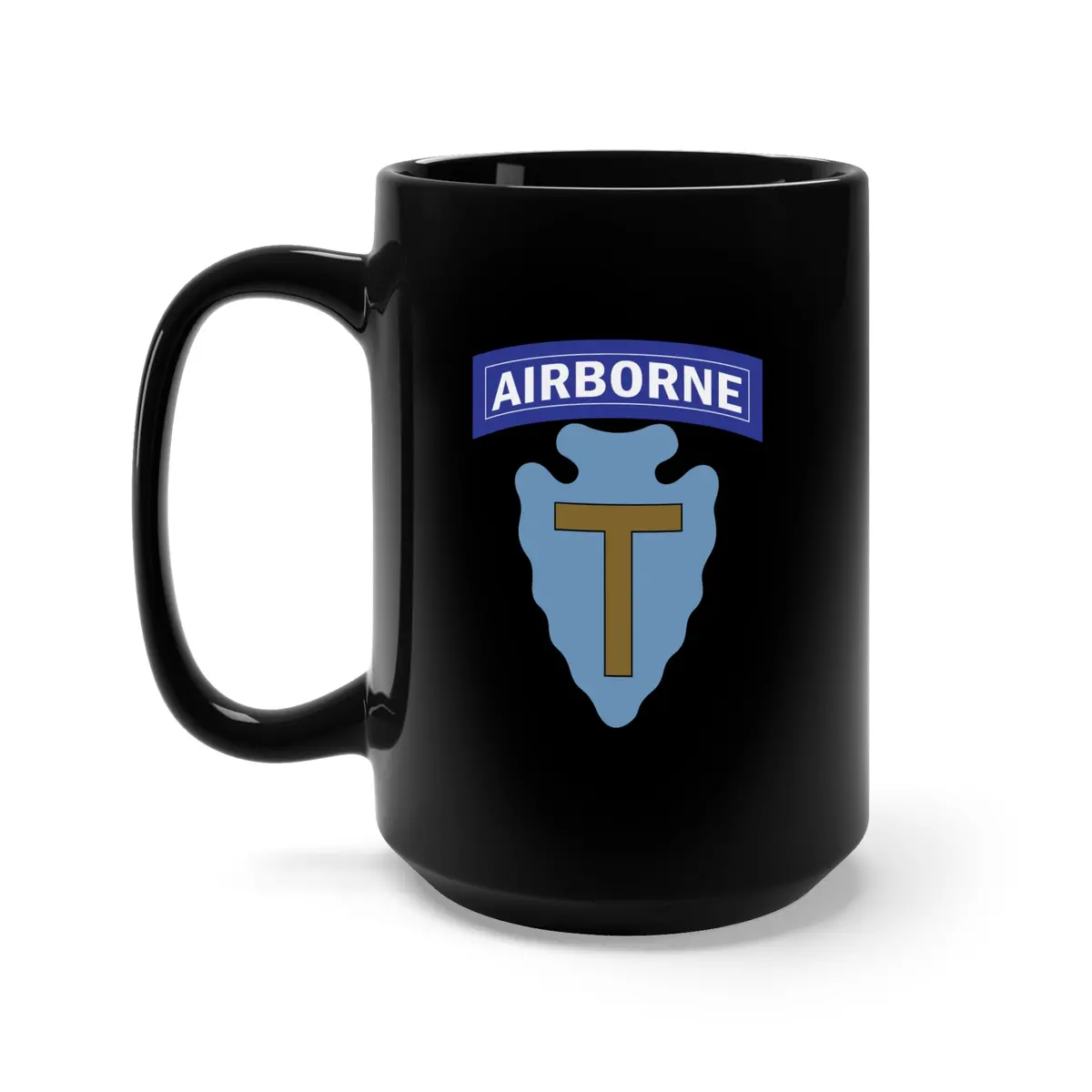 Black Mug 15Oz - Ssi - 36Th Division (Airborne) X 300 1