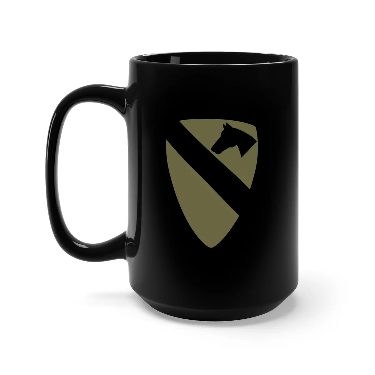 Black Mug 15Oz - Ssi - 1St Cavalry Division - Subdued X 300 1