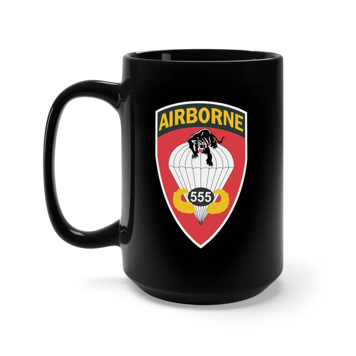 Black Mug 15Oz - Army - 555Th Parachute Infantry Battalion Wo Txt X 300 1