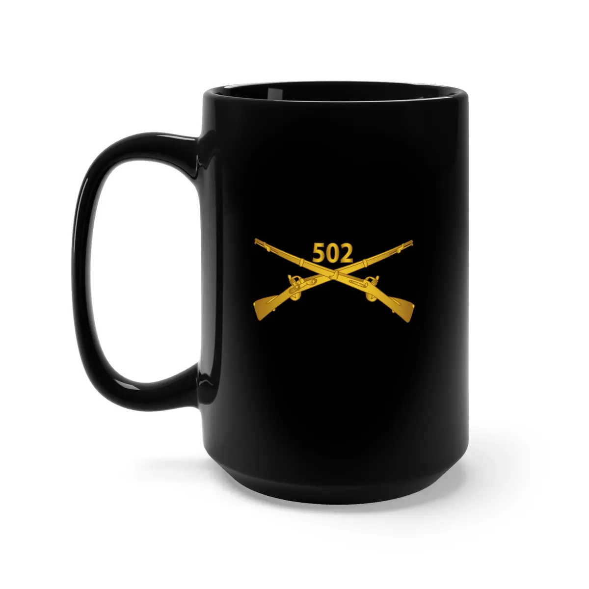 Black Mug 15Oz - Army - 502Nd Infantry Regt - Infantry Br Wo Txt 1
