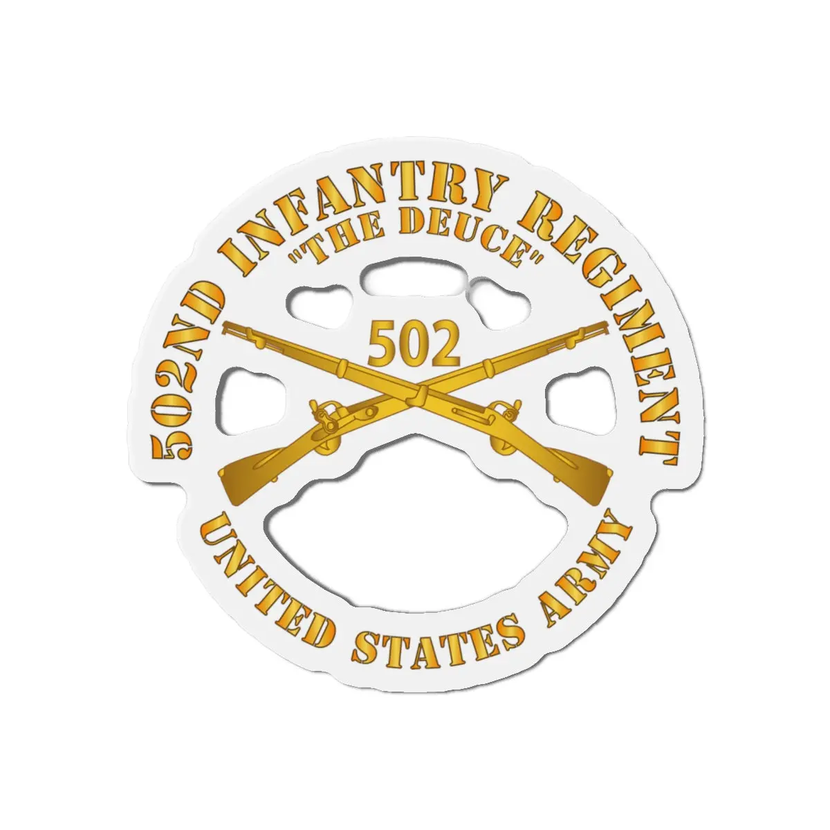 Die-Cut Magnets - 502Nd Infantry Regt - The Deuce - Infantry Br 2