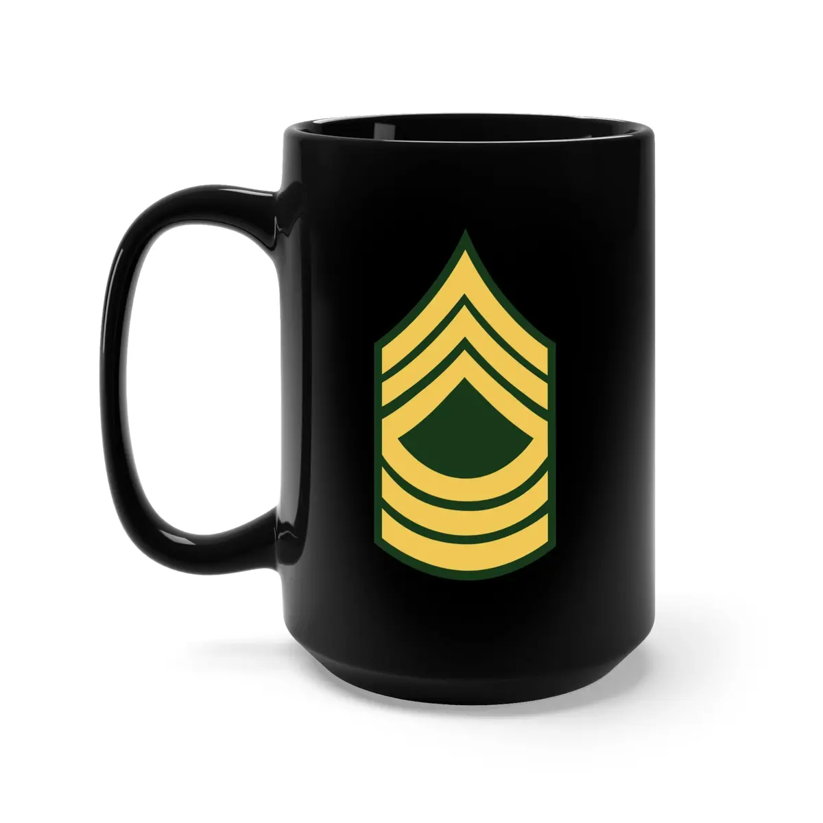 Black Mug 15Oz - Army - Master Sergeant E-8 (Msg) 1