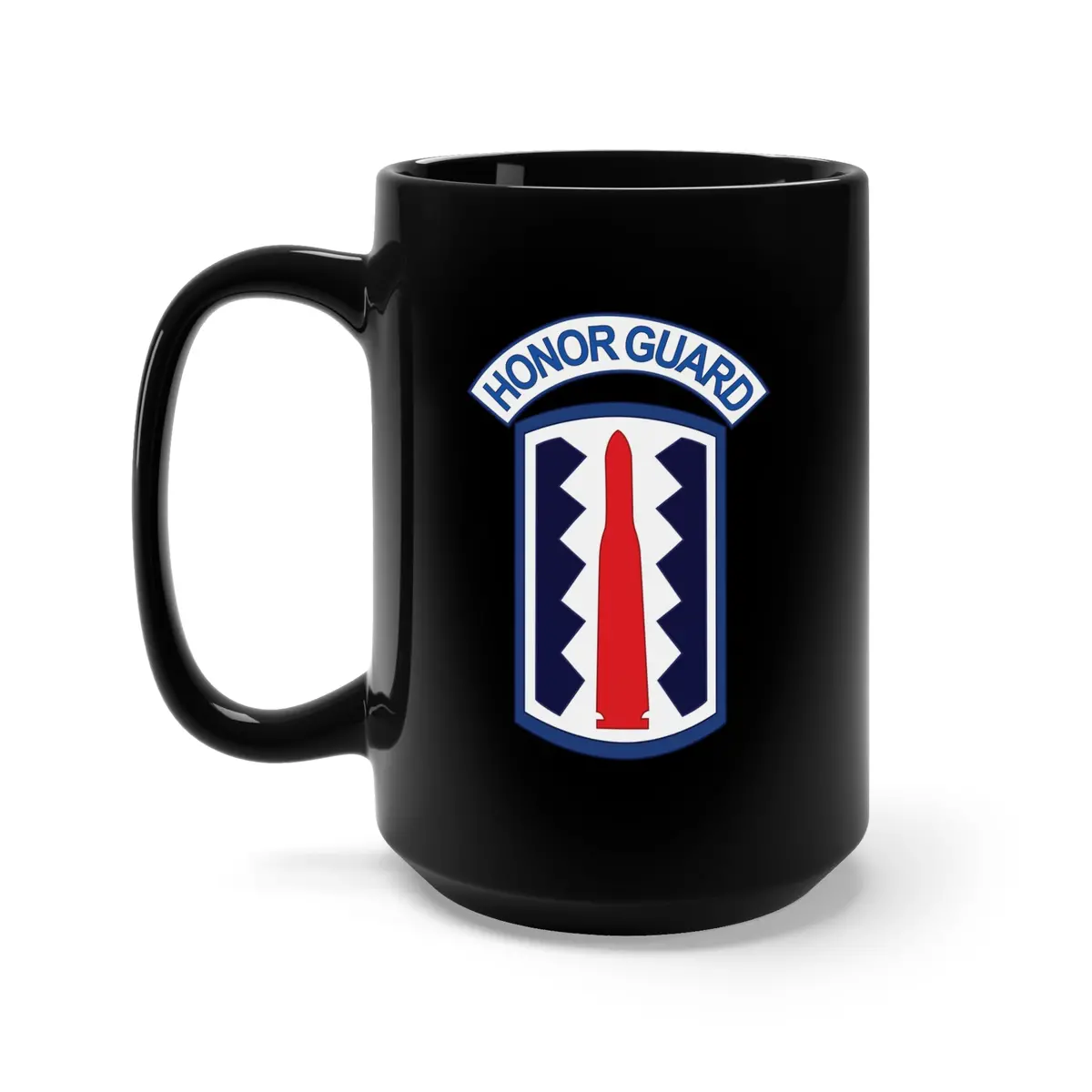 Black Mug 15Oz - Ssi - 197Th Infantry Brigade - Honor Guard - Sledgehammer Wo Txt X 300 1
