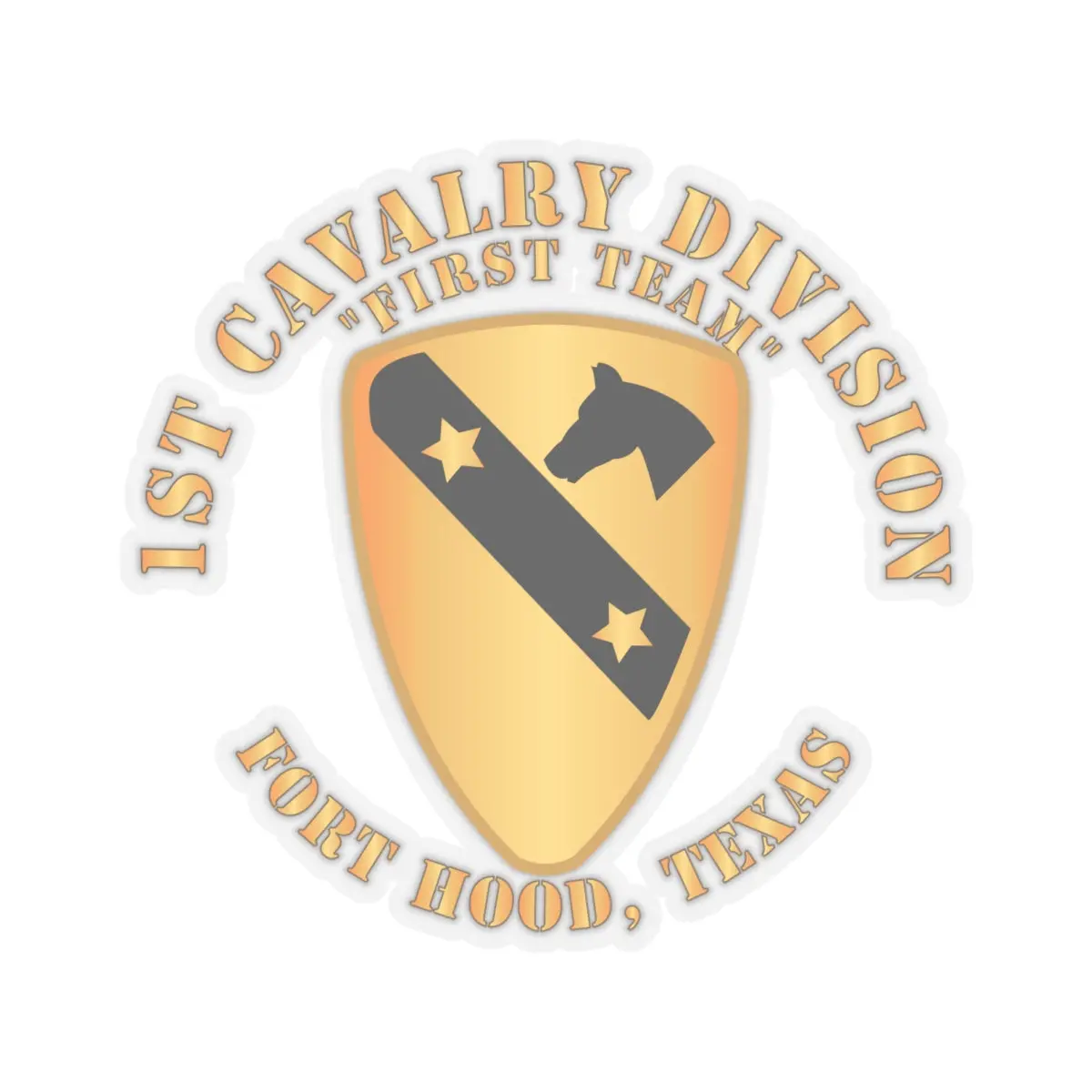 Kiss-Cut Stickers - Army - 1St Cavalry Division - Dui - Ft Hood, Tx X 300 3