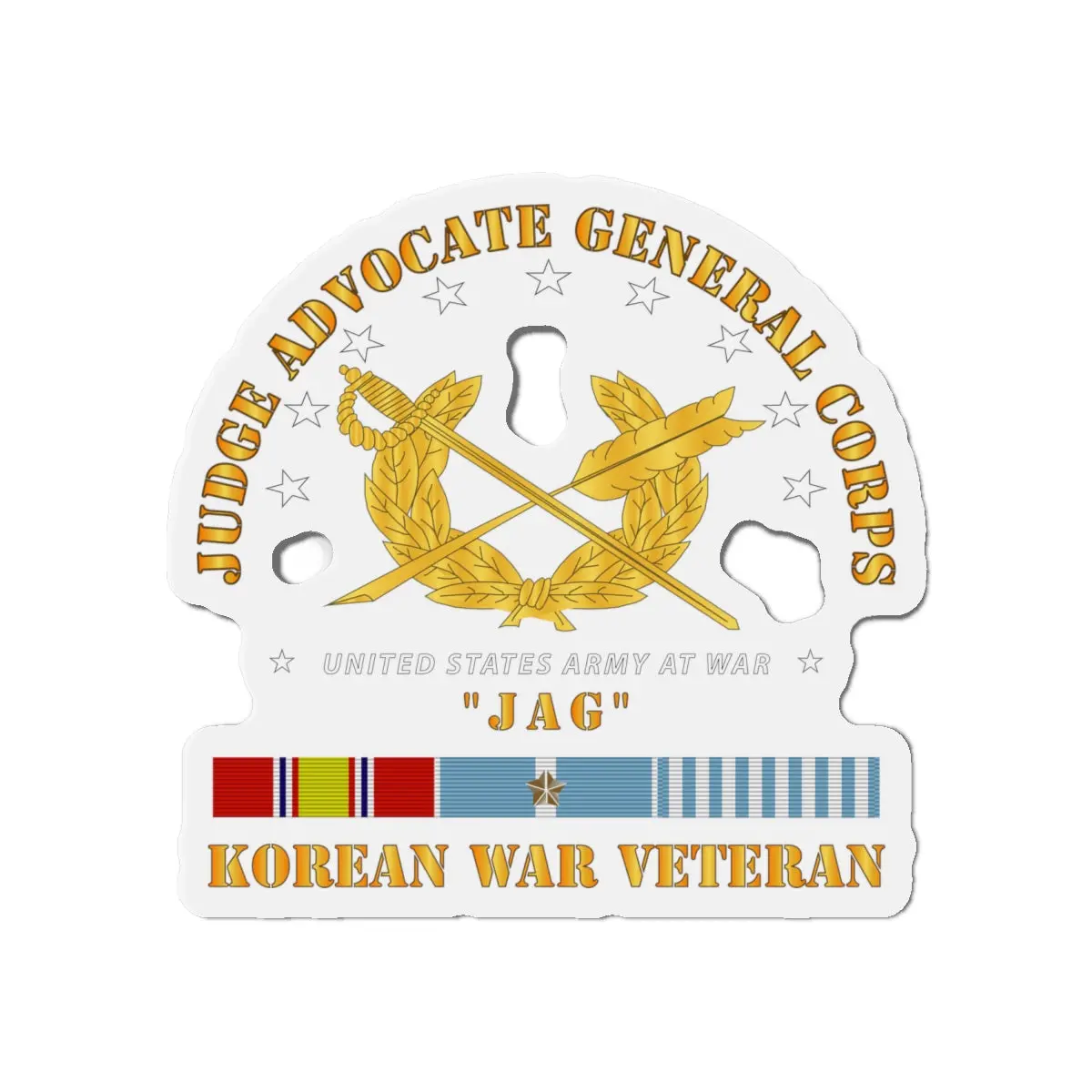 Die-Cut Magnets - Jag Branch W Korean Svc 2