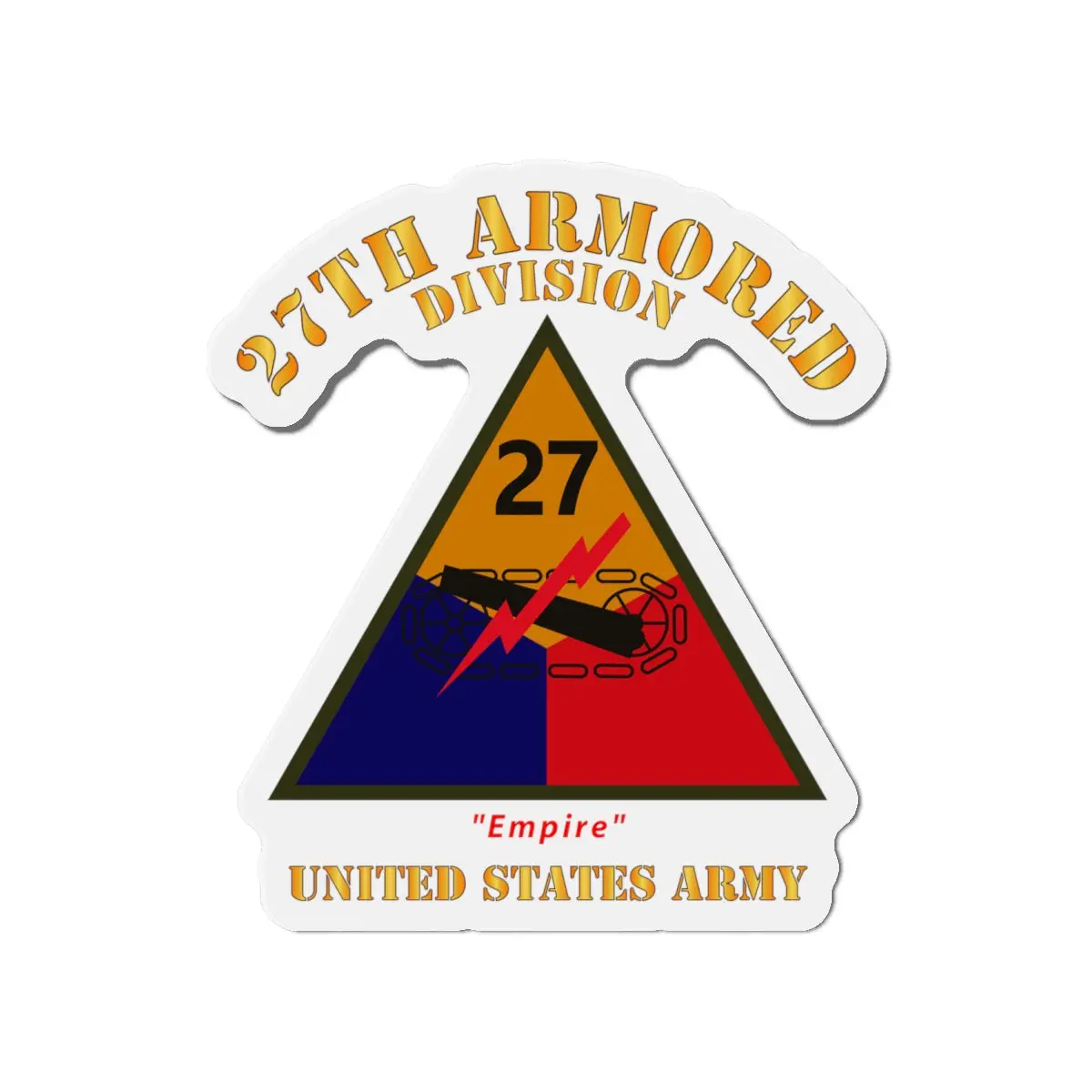 Die-Cut Magnets - Army - Ssi - 27Th Armored Division - Empire - Us Army X 300 2