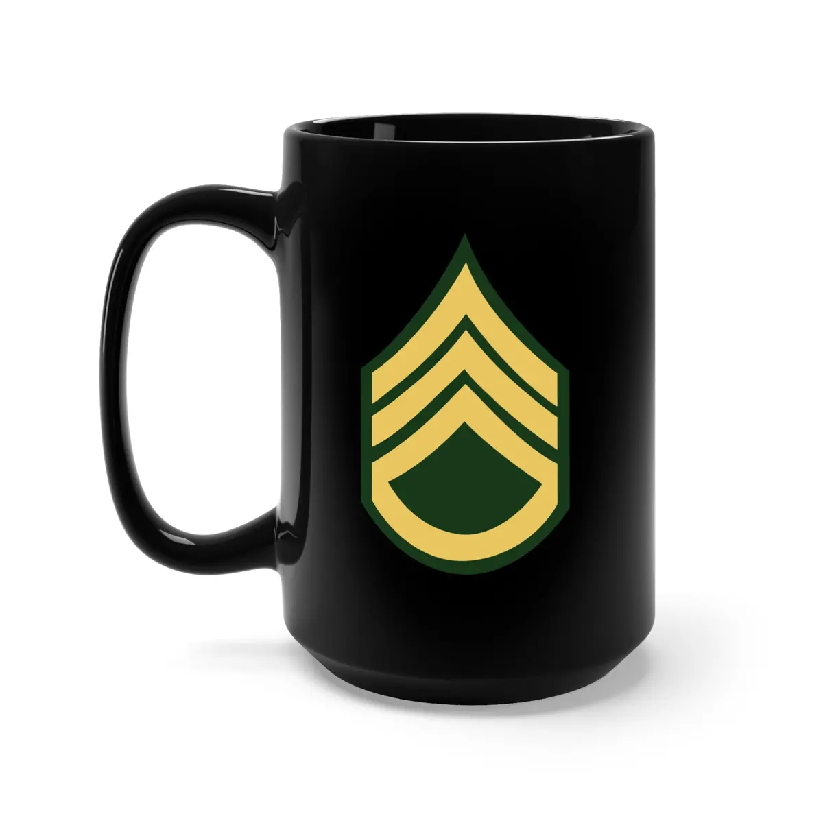 Black Mug 15Oz -Army - Staff Sergeant E-6 (Ssg) 1
