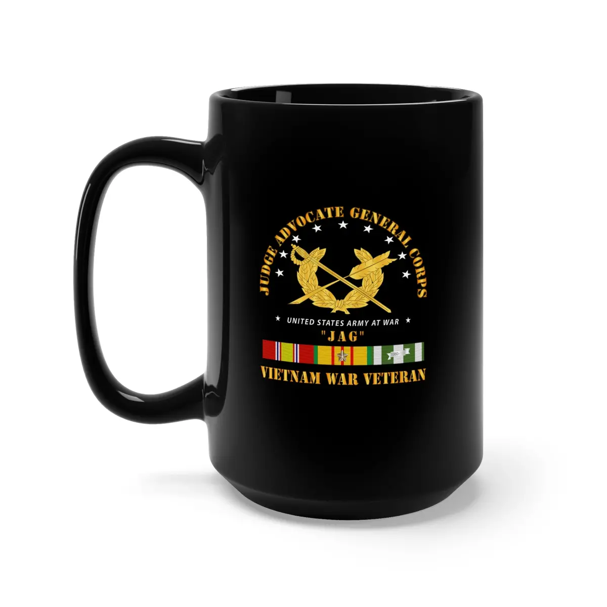 Black Mug 15Oz - Army - Jag Branch W Vn Svc 1
