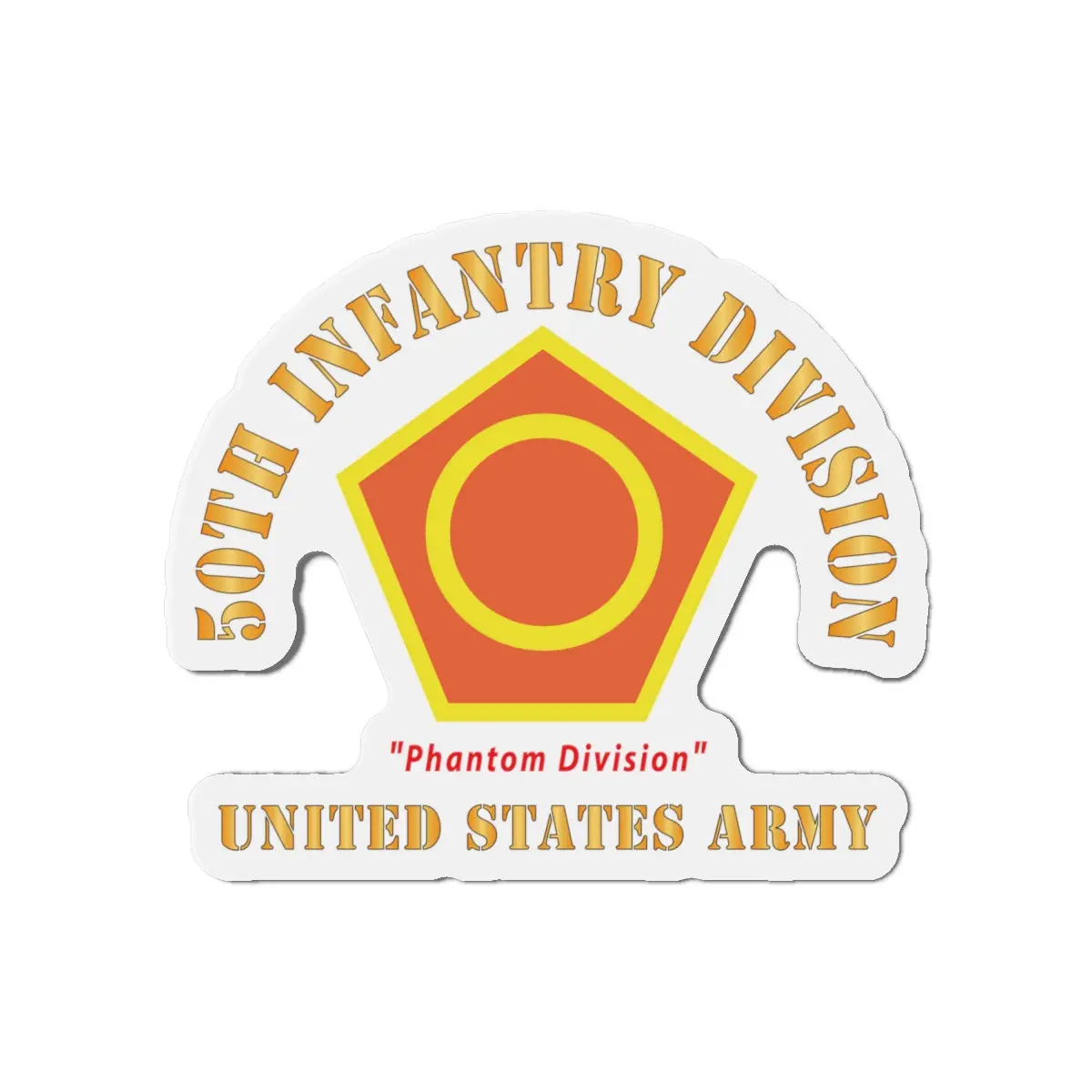 Die-Cut Magnets - Army - Ssi - 50Th Infantry Division - Phantom Division - Us Army Veteran X 300 2