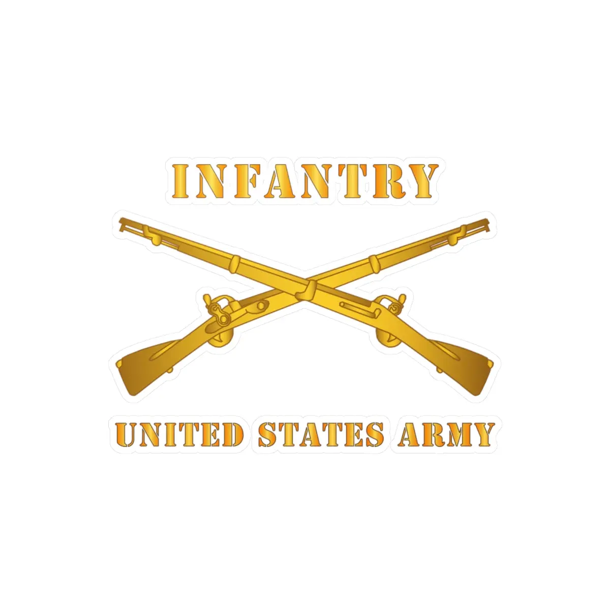Kiss-Cut Vinyl Decals - Army - Infantry - Branch - Us Army X 300 1