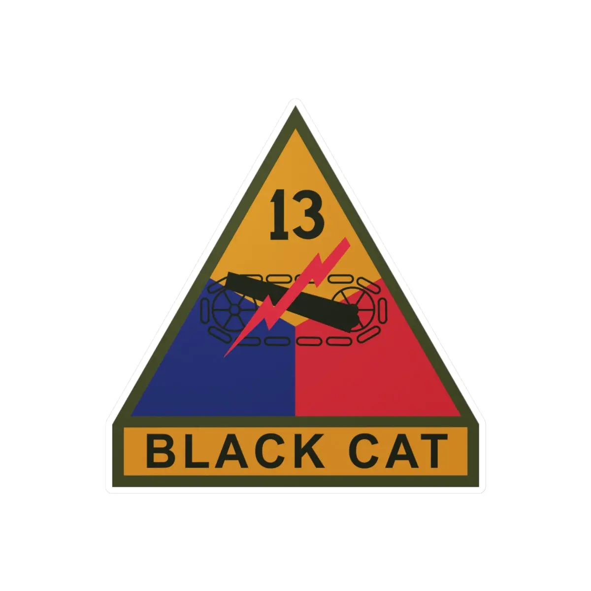 Kiss-Cut Vinyl Decals - Ssi - 13Th Armored Division W Name Tape X 300 1