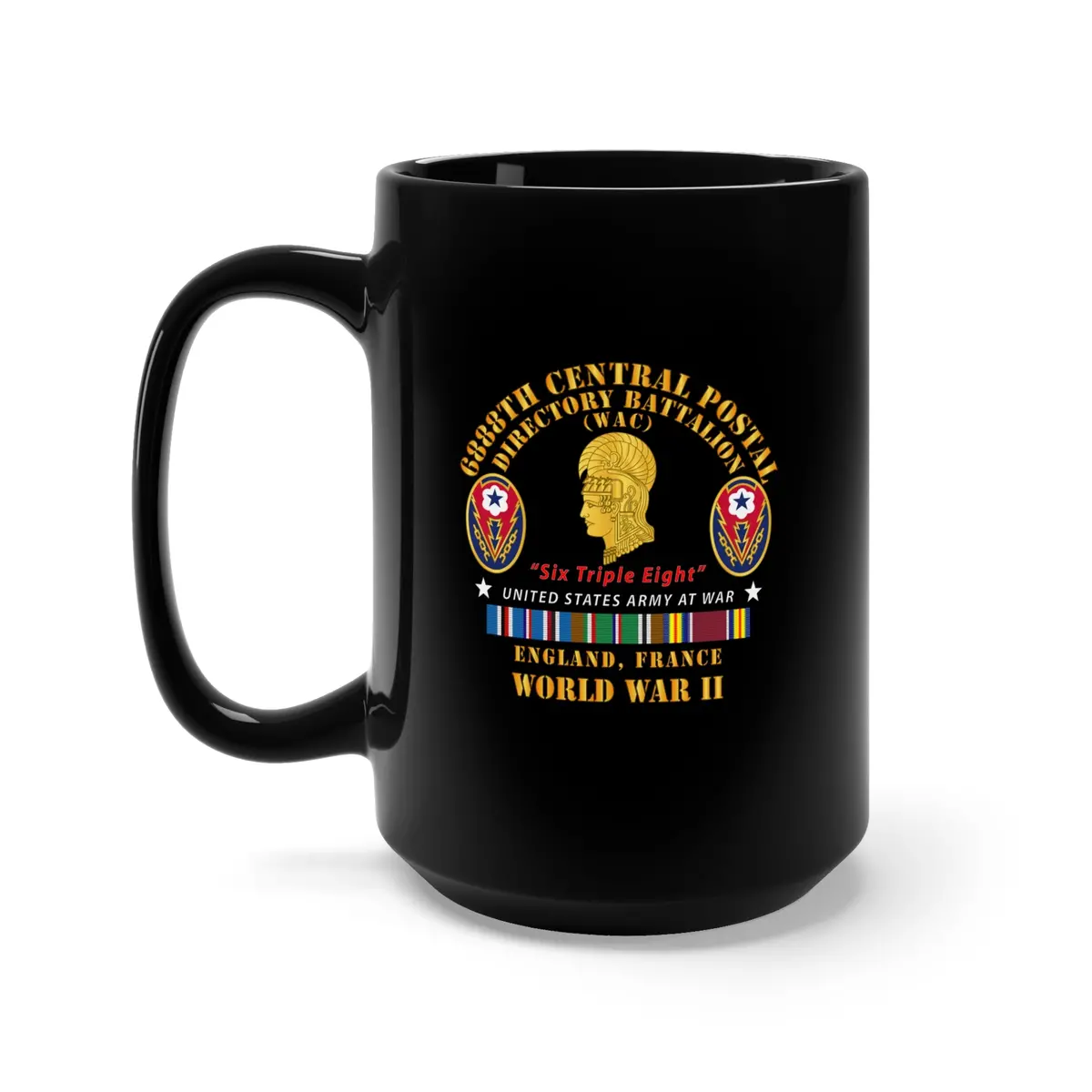 Black Mug 15Oz - Army - 6888Th Central Postal Directory Battalion - Wwii W Eu S 1