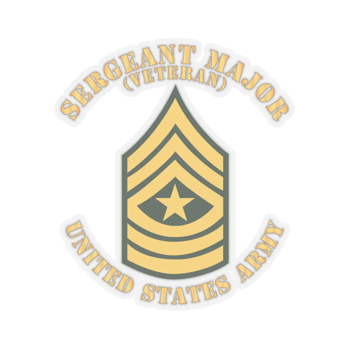 Kiss-Cut Stickers - Army - Sergeant Major - Sgm - Veteran - Flat X 300 2