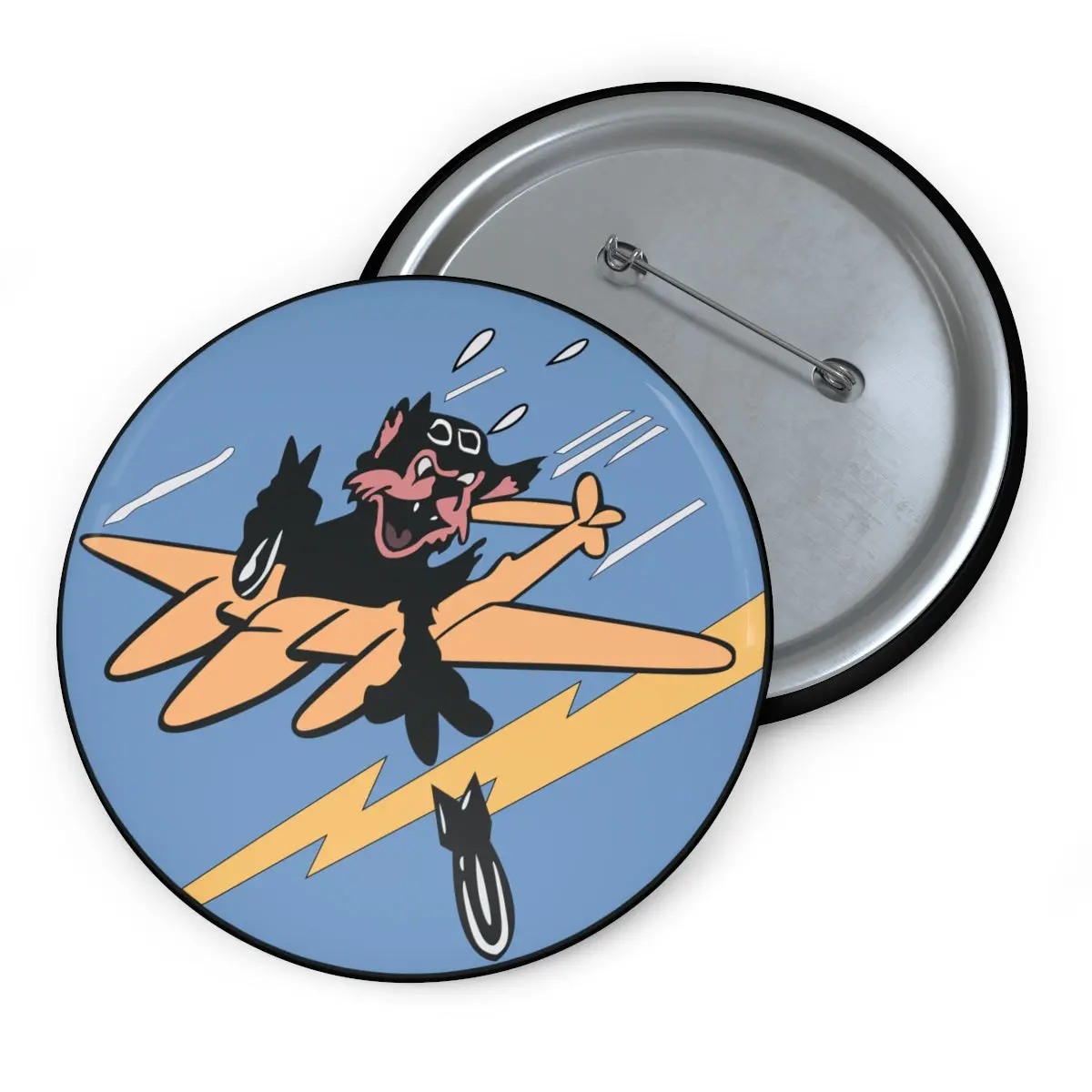 Custom Pin Buttons - Usaaf - 430Th Fighter Squadron Wo Txt 1