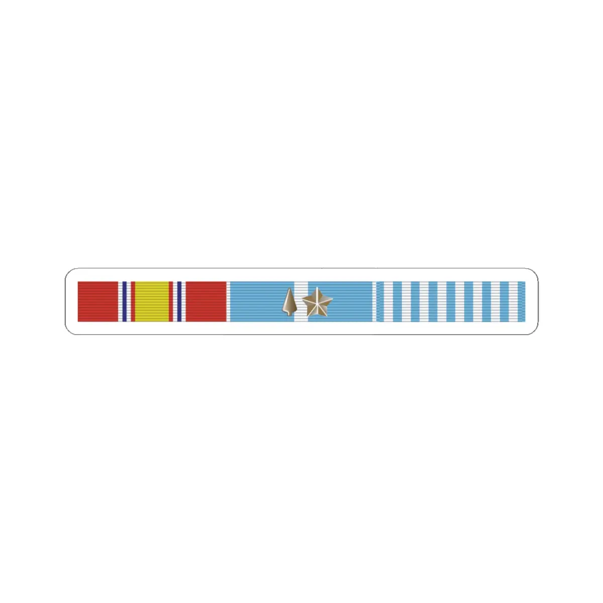 Kiss - Cut Stickers - Korean War Service Bar W Spearhead - Campaign Star 1