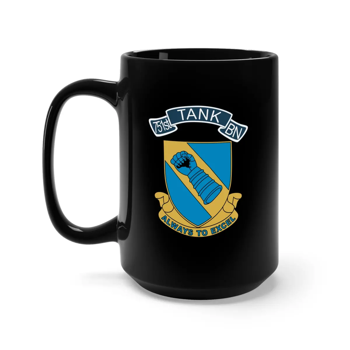 Black Mug 15Oz - 751St Tank Battalion - Pp W Scroll X 300 1