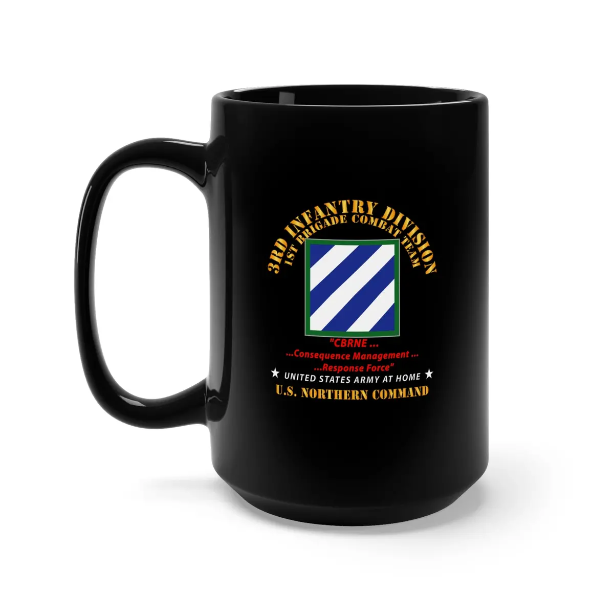 Black Mug 15Oz - Army - 3Rd Id - Cbrne - Us Northcom 1