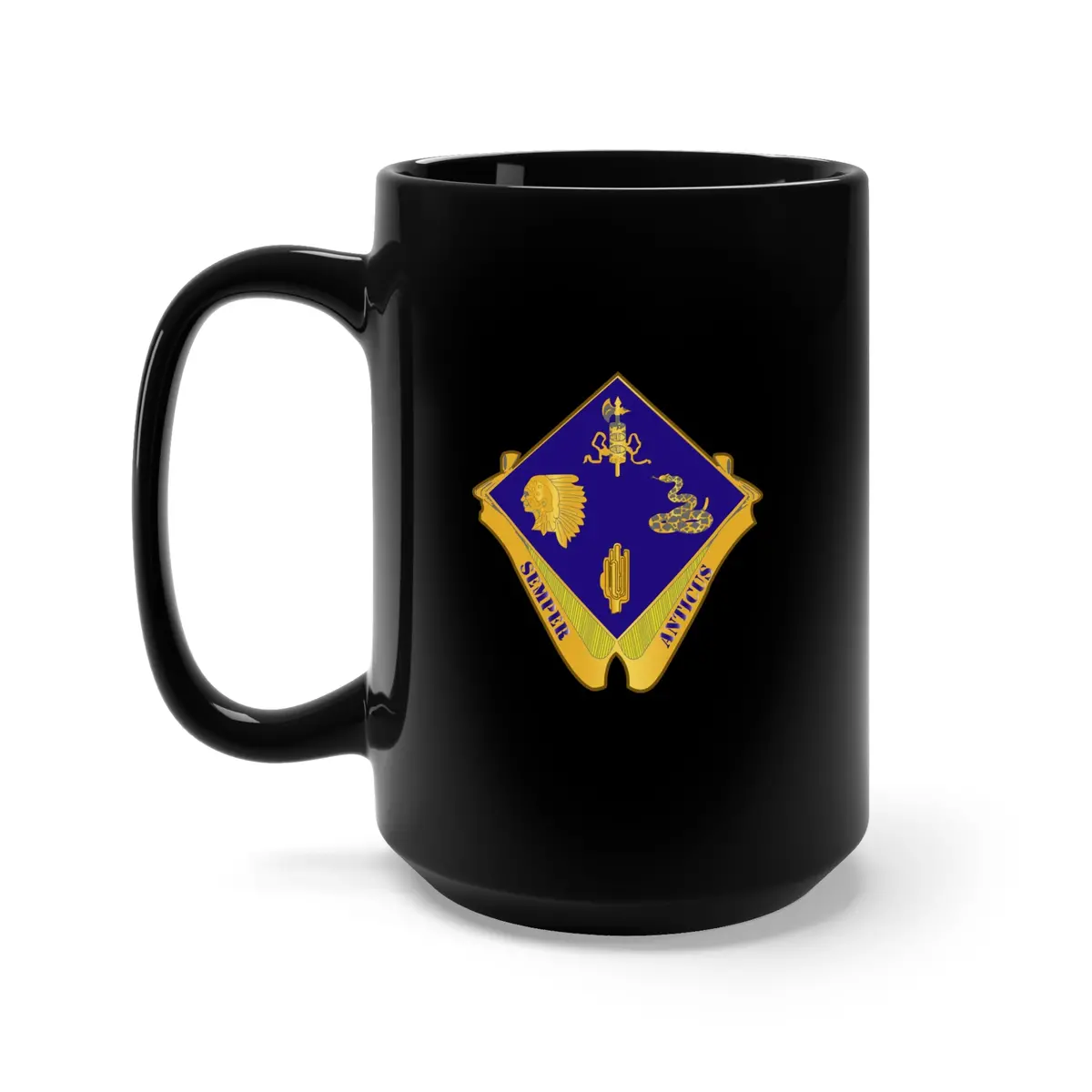 Black Mug 15Oz - Army - 45Th Infantry Division Wo Txt 1