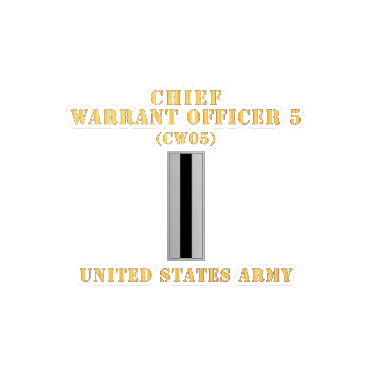 Kiss-Cut Vinyl Decals - Army - Chief Warrant Officer 5 - Cw05 - Flat - X 300 2