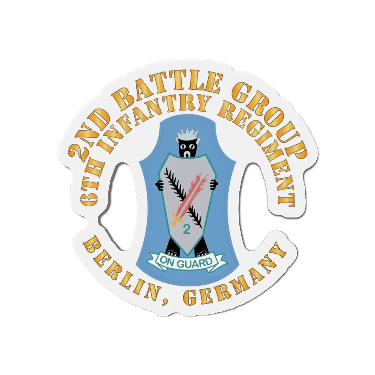 Die-Cut Magnets -Ssi -2Nd Battlegroup - 6Th Infantry Regt - Berlin Bde, Germany X 300 2