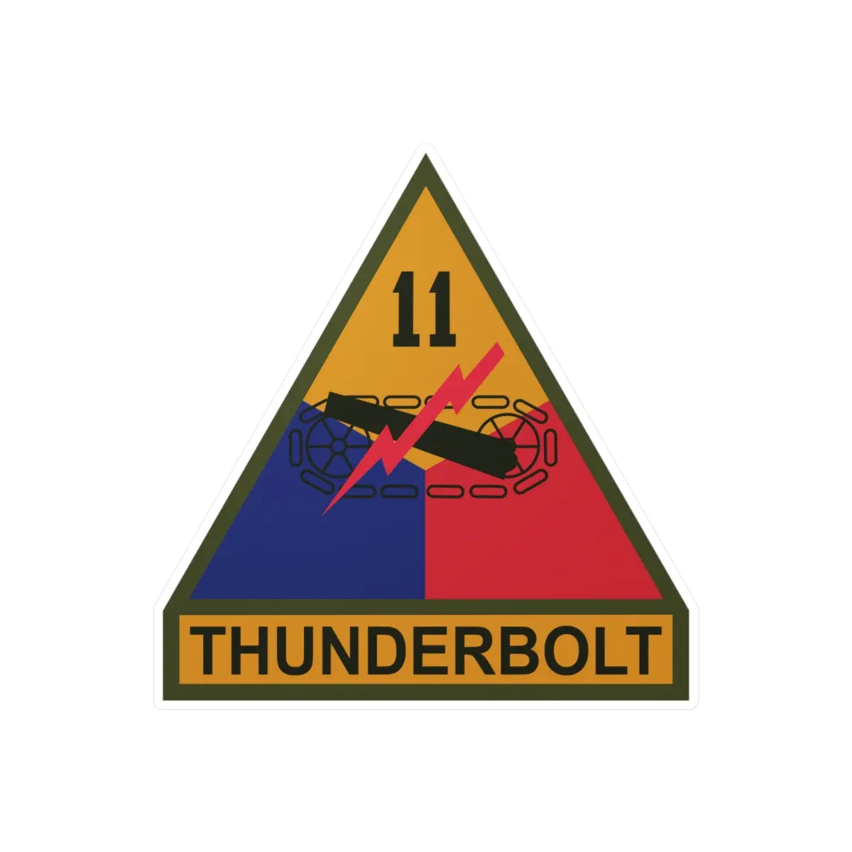 Kiss-Cut Vinyl Decals - Ssi - 11Th Armored Division W Name Tape X 300 1