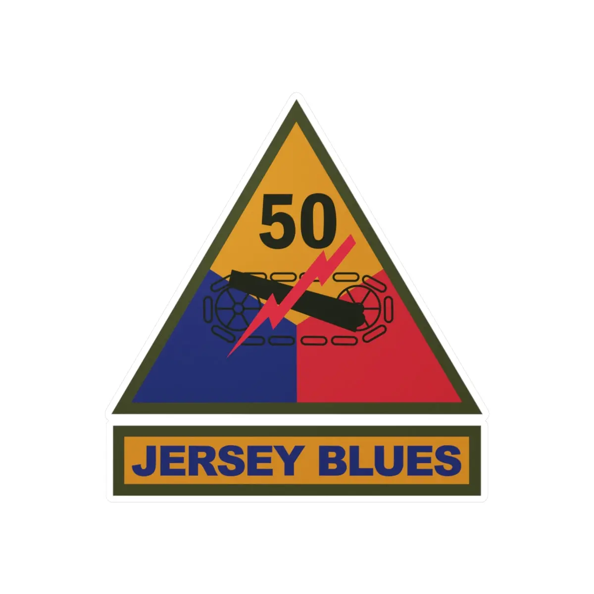 Kiss-Cut Vinyl Decals - Ssi - 50Th Armored Division W Name Tape X 300 1