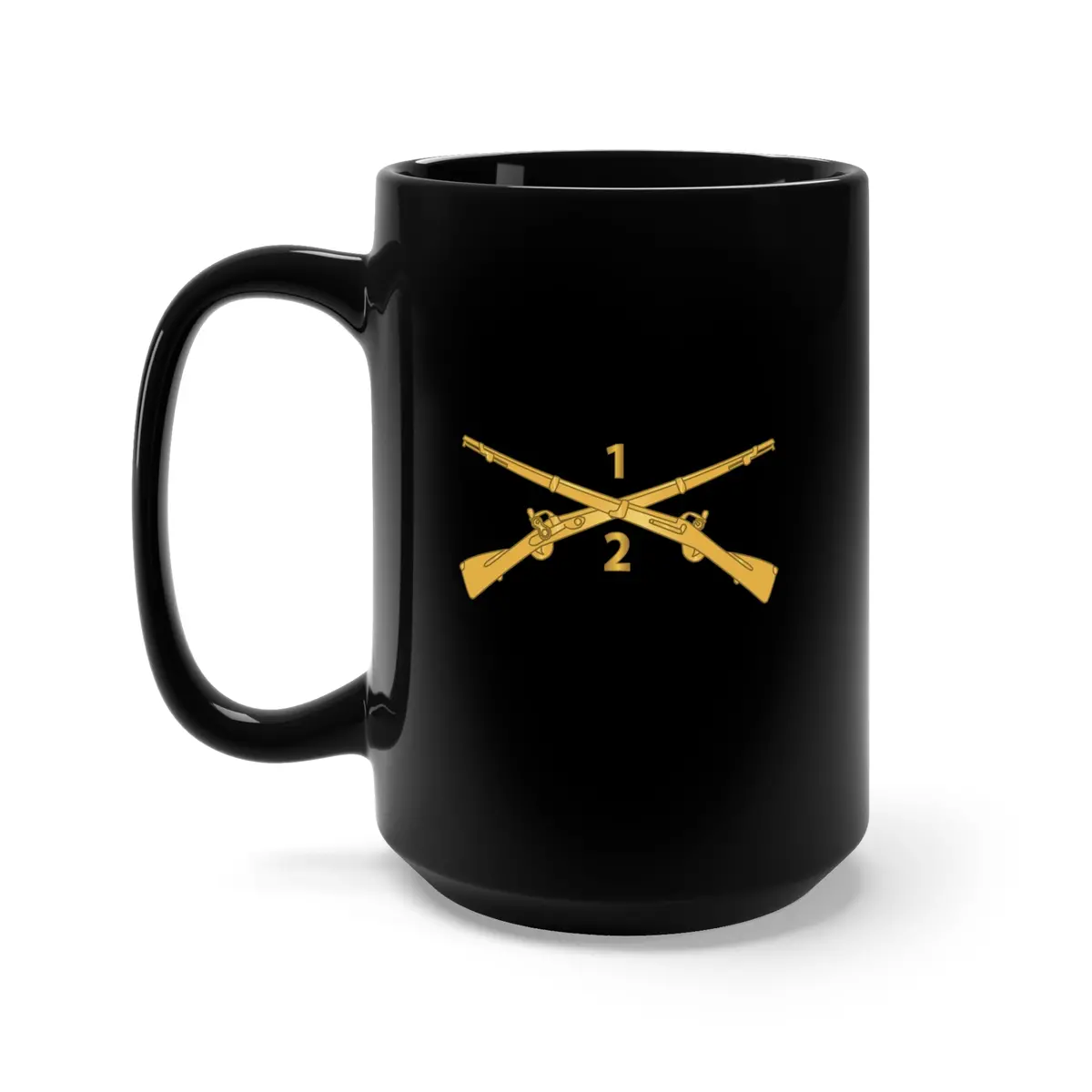Black Mug 15Oz - Army - 2Nd Battalion, 1St Infantry Regiment Branch - Wo Txt 1