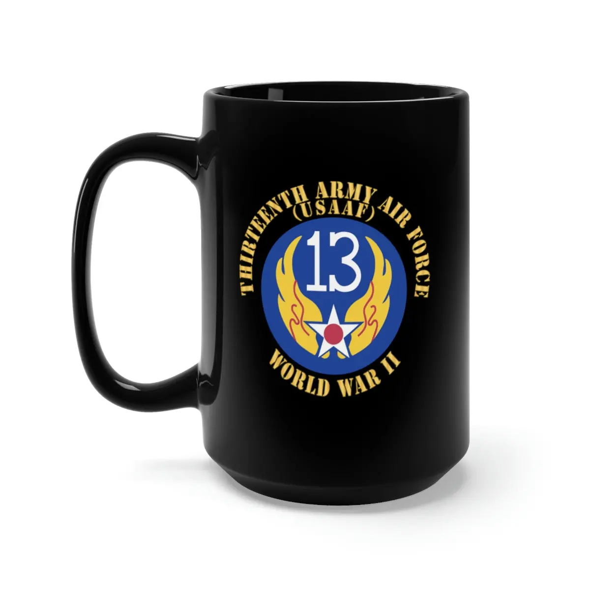 Black Mug 15Oz - Aac - Ssi - 13Th Air Force - Wwii - Usaaf X 300 1