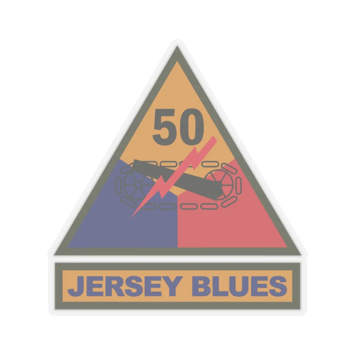 Kiss-Cut Stickers - Ssi - 50Th Armored Division W Name Tape X 300 2