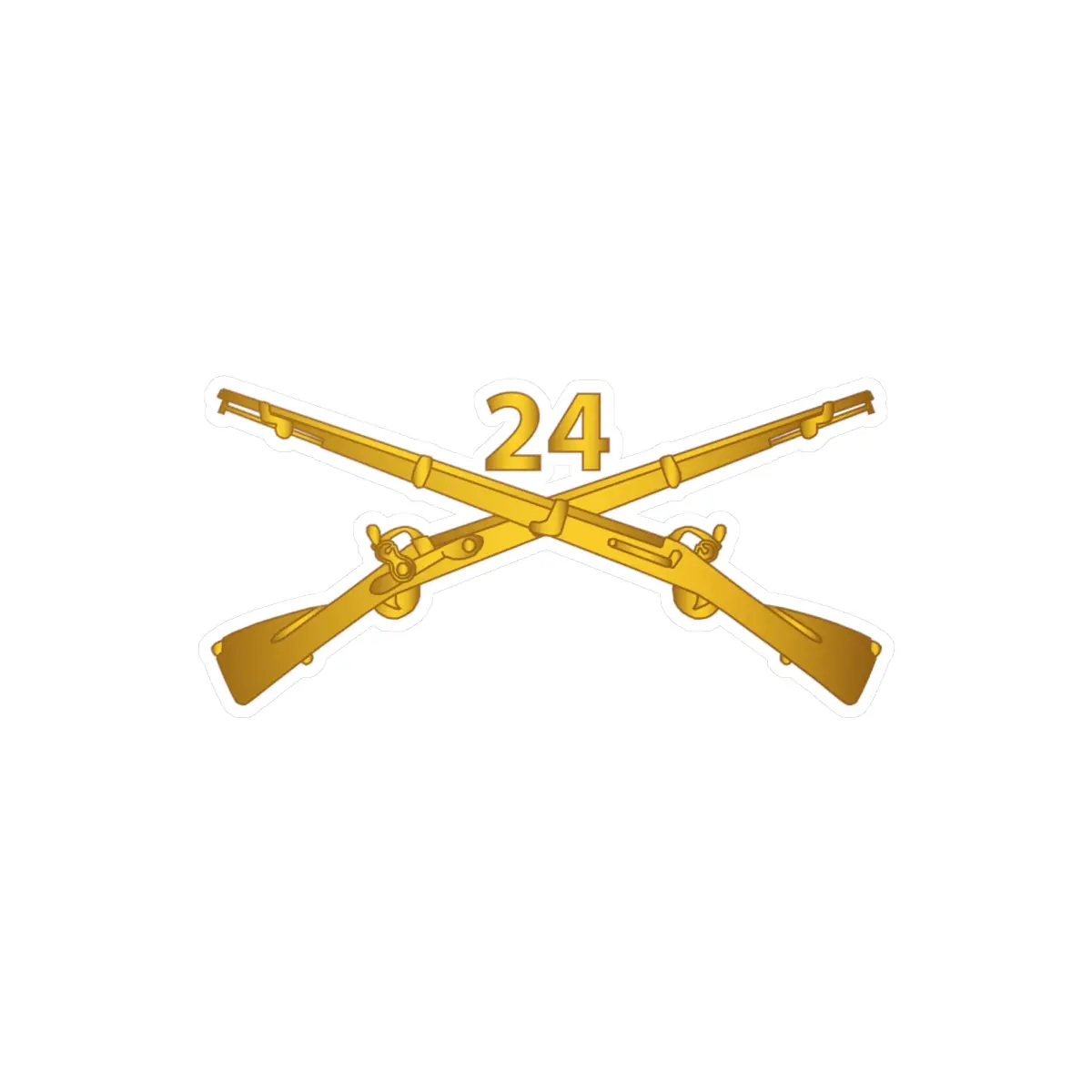 Kiss-Cut Vinyl Decals - Army - 24Th Infantry Regiment Branch Wo Txt 1