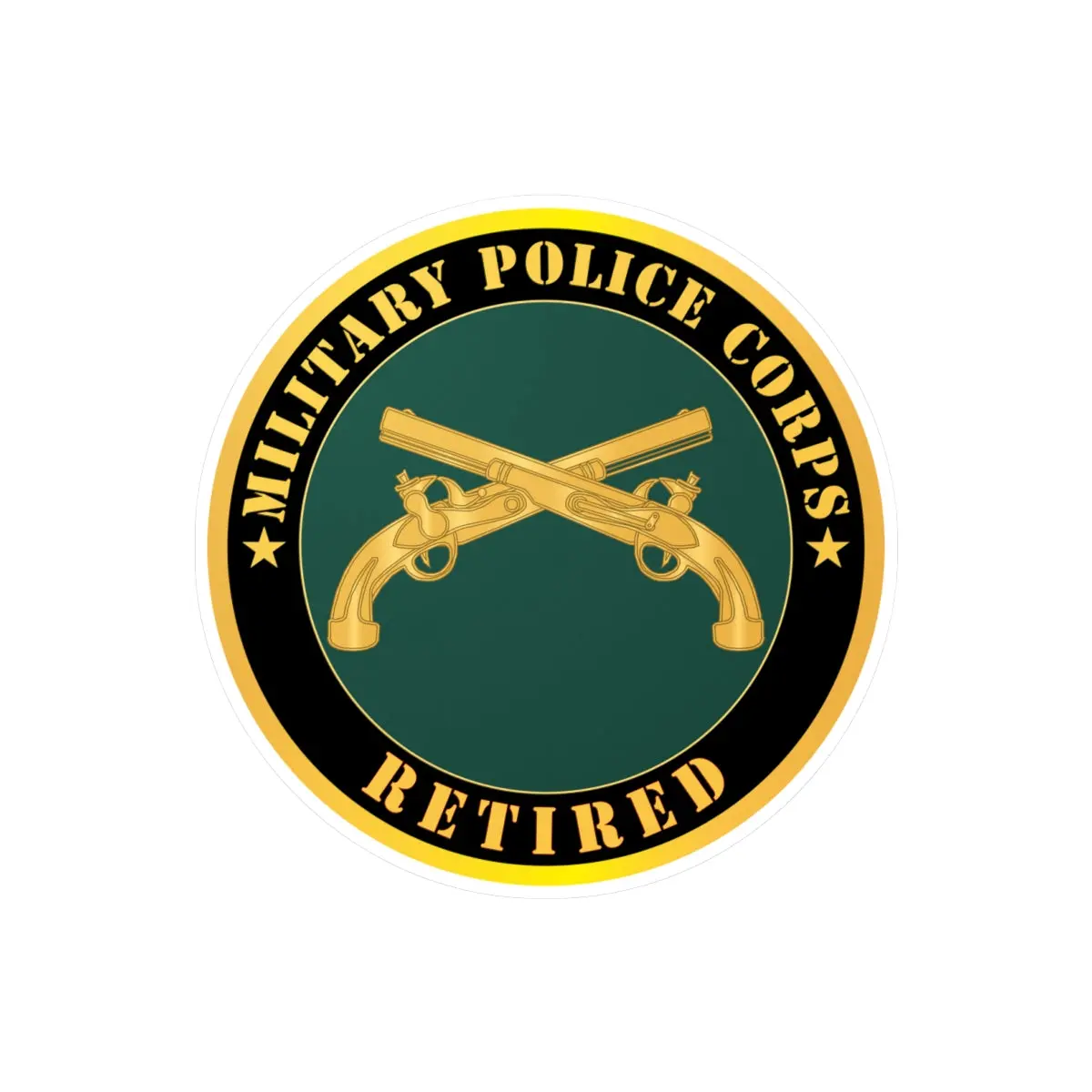 Kiss-Cut Vinyl Decals - Army - Military Police - Branch - Retired X 300 1