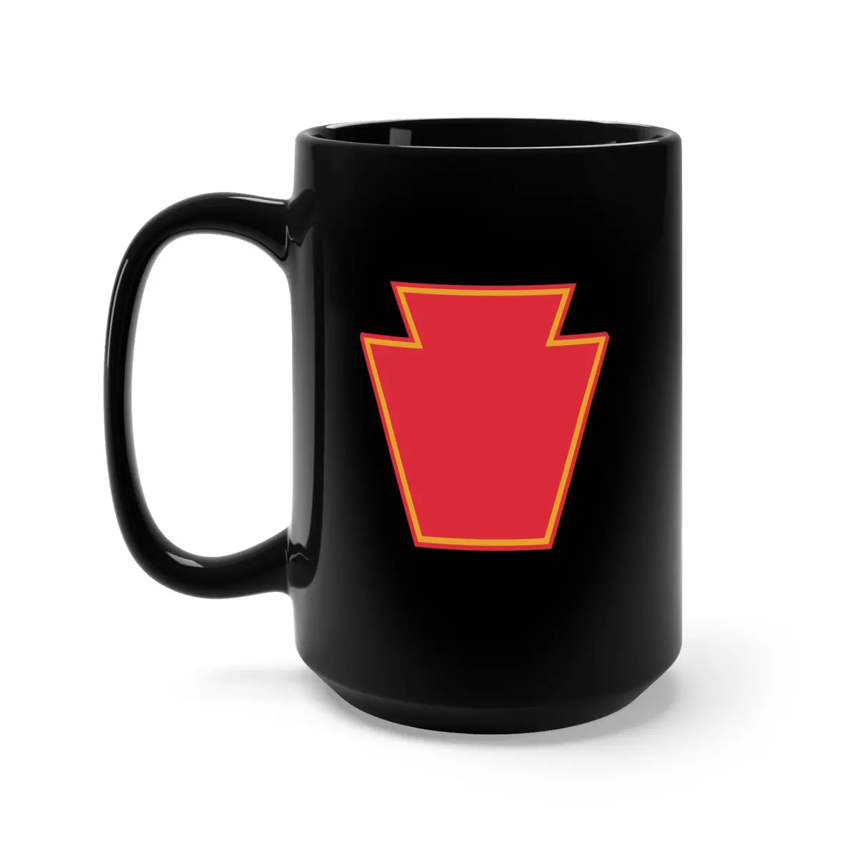 Black Mug 15Oz - Army - 28Th Infantry Division - Ssi Wo Txt 1