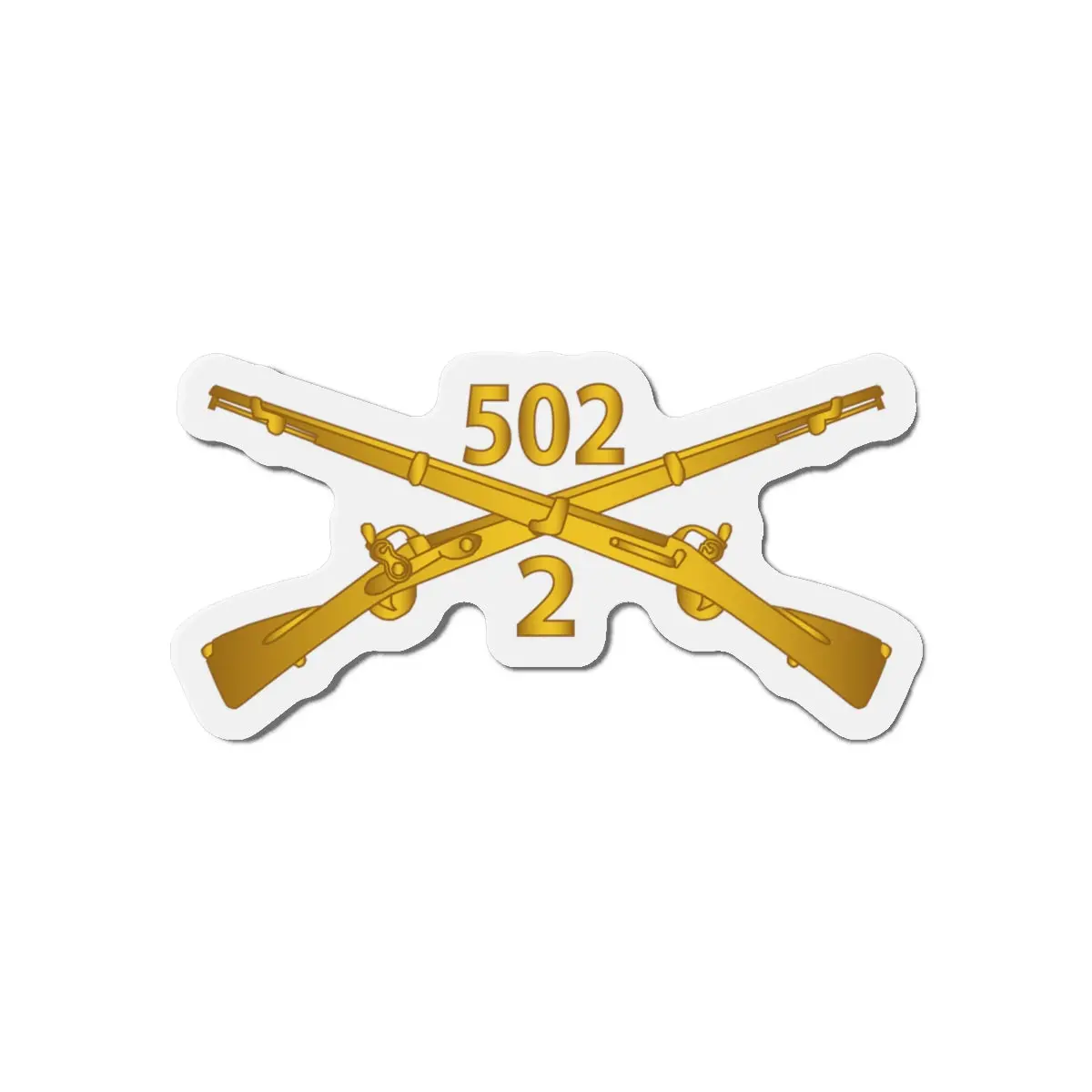 Die-Cut Magnets - 2Nd Bn 502Nd Infantry Regt - Infantry Br Wo Txt 3