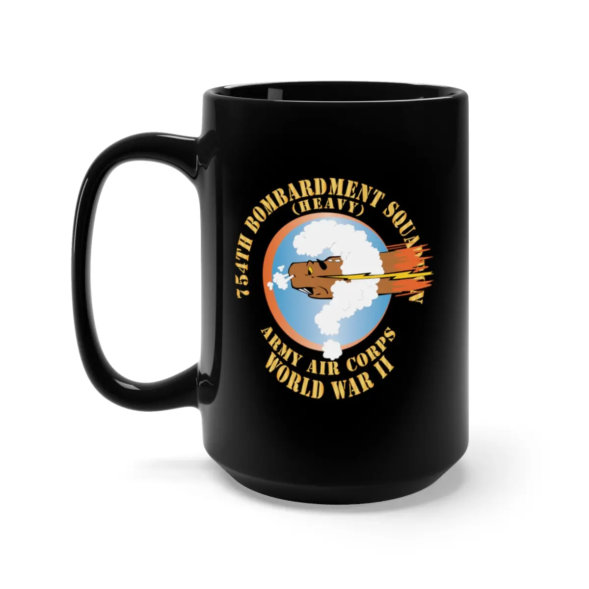 Black Mug 15Oz - Aac - 754Th Bombardment Squadron - Army Air Corps - Wwii X 300 1