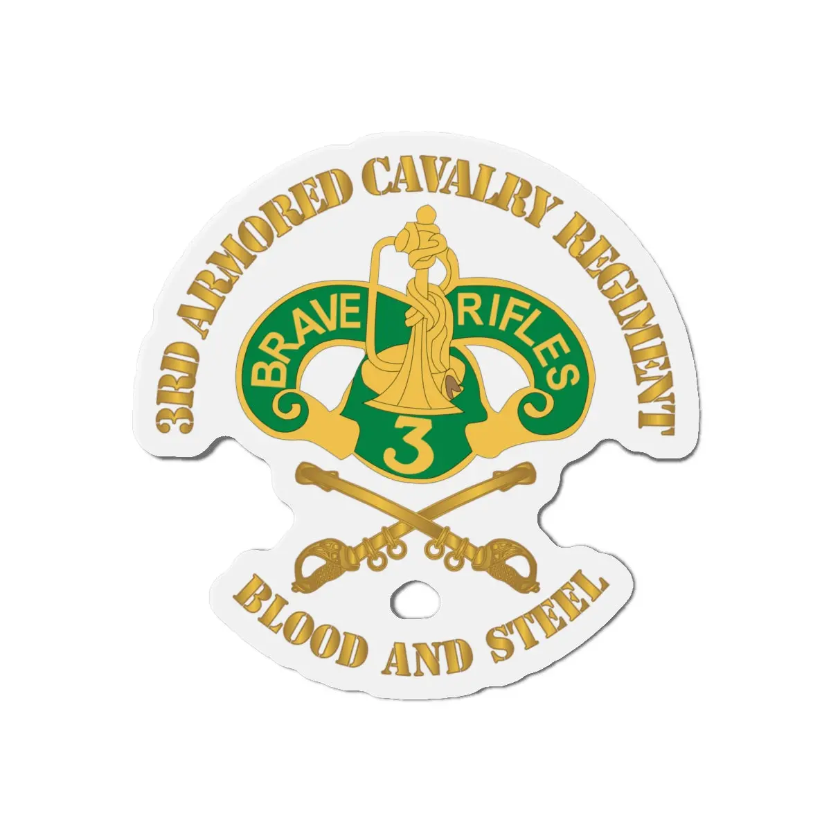Die-Cut Magnets - 3Rd Armored Cavalry Regiment Dui - Blood And Steel X 300 2