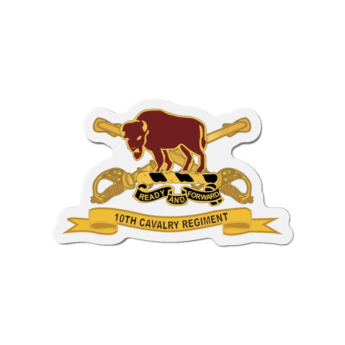 Die-Cut Magnets -Ssi- Army - 10Th Cavalry Regiment W Br - Ribbon X 300 2