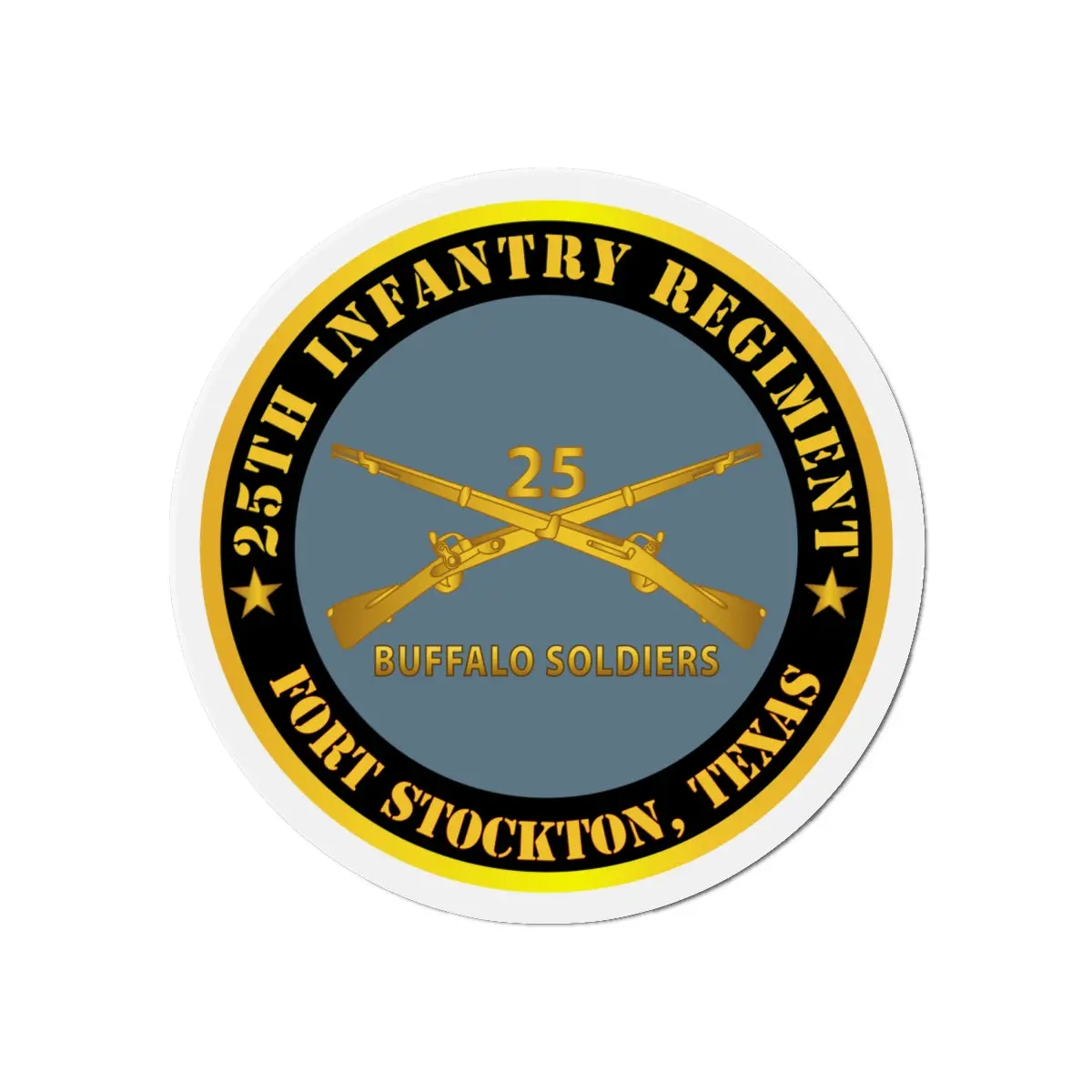 Die-Cut Magnets - 25Th Infantry Regiment - Jackson Barracks, La - Buffalo Soldiers W Inf Branch 2