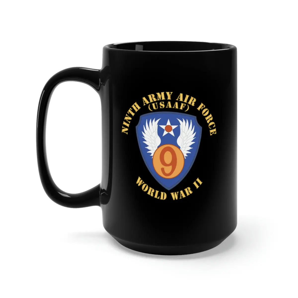 Black Mug 15Oz - Aac - Ssi - 9Th Air Force - Wwii - Usaaf X 300 1