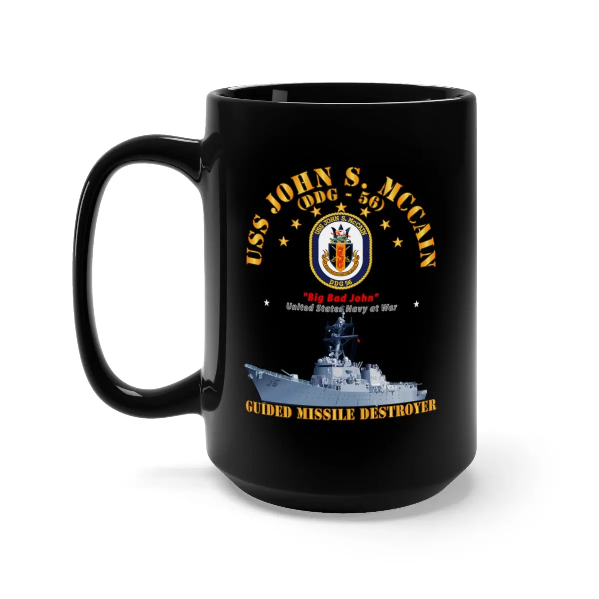 Black Mug 15Oz - Navy - Destroyer - Uss John S Mccain - Ship 1