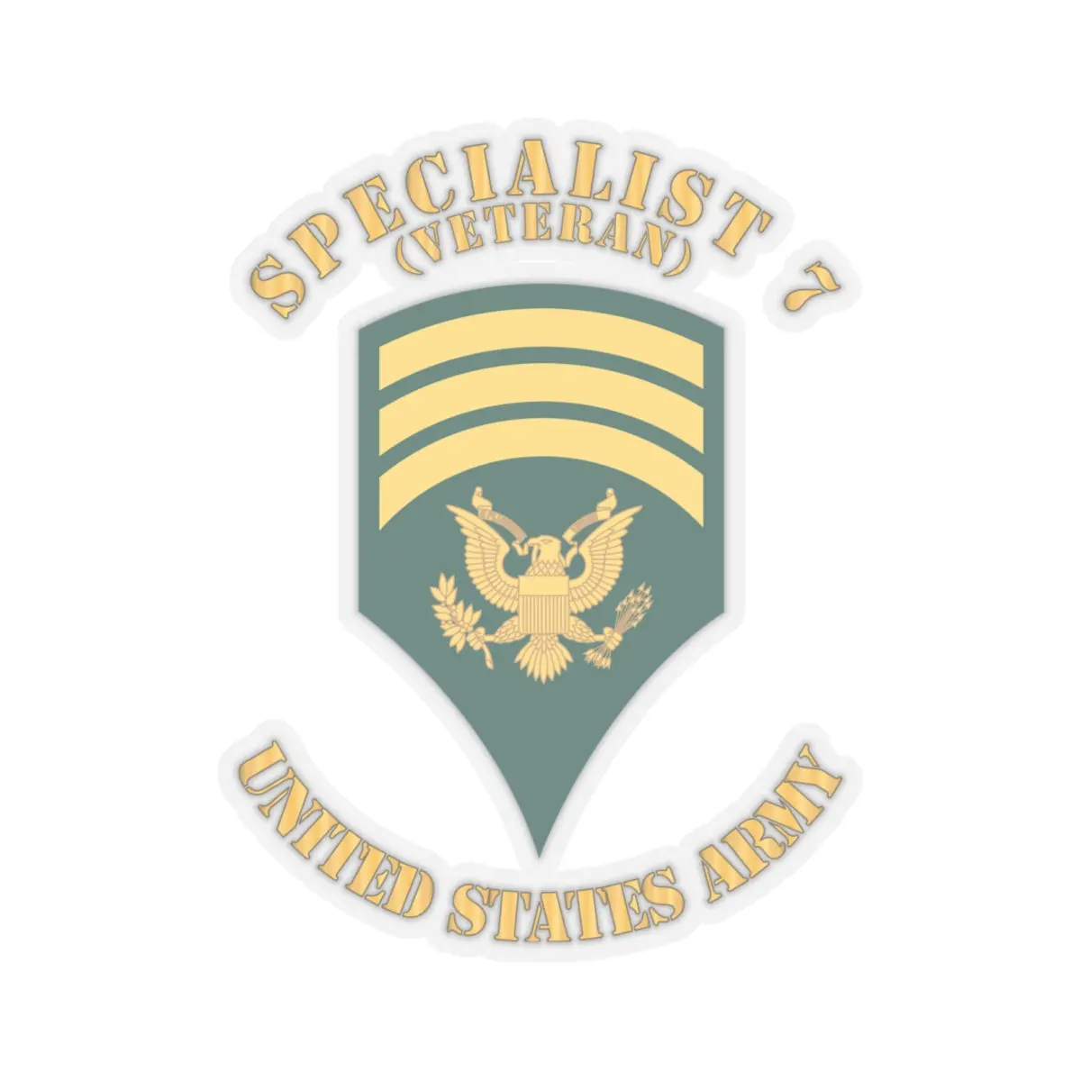Kiss-Cut Stickers - Army - Enlisted - Spec 7 - Specialist 7 - Std Wo Txt X 300 3